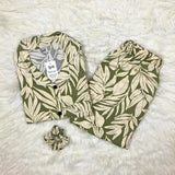 GREEN PRINTED PJ SET