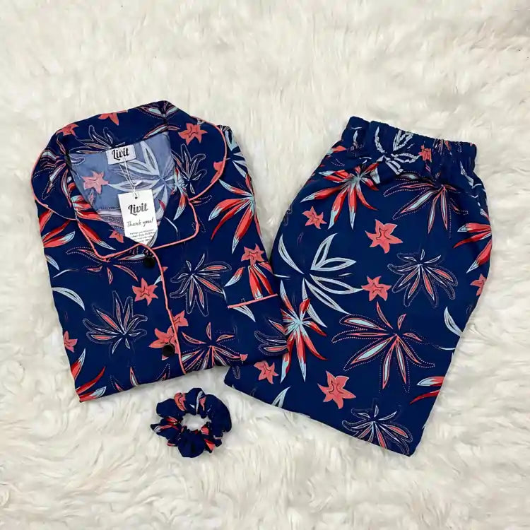 MINOR FAULT BLUE PRINTED PJ SET