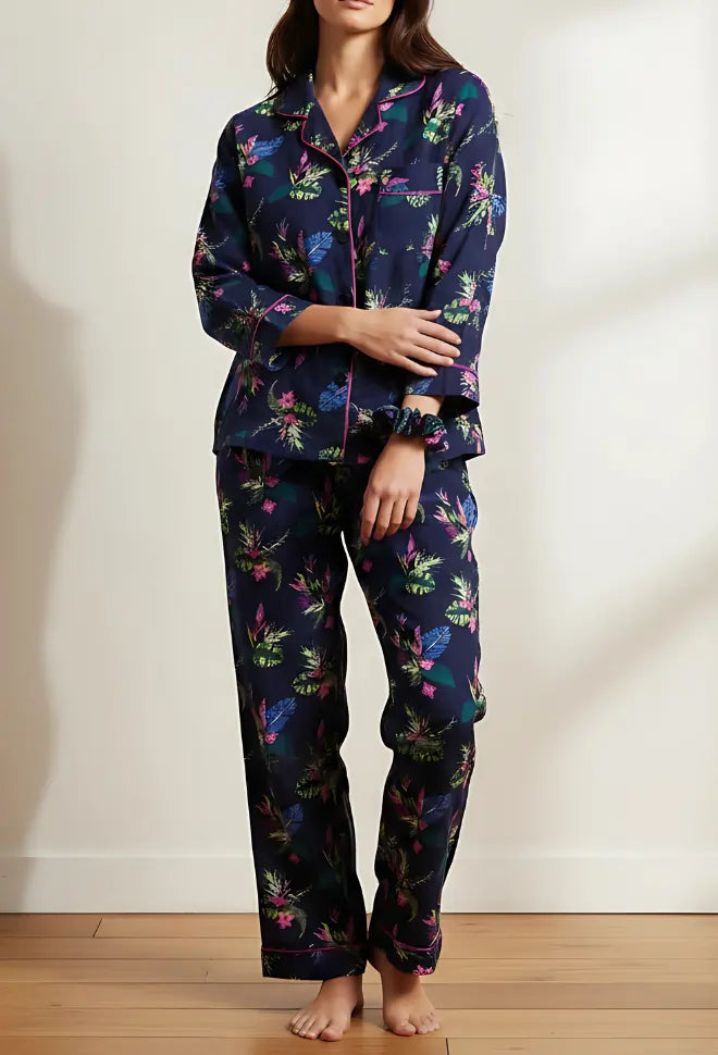 BLUE PRINTED PJ SET