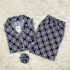 BLUE PRINTED PJ SET