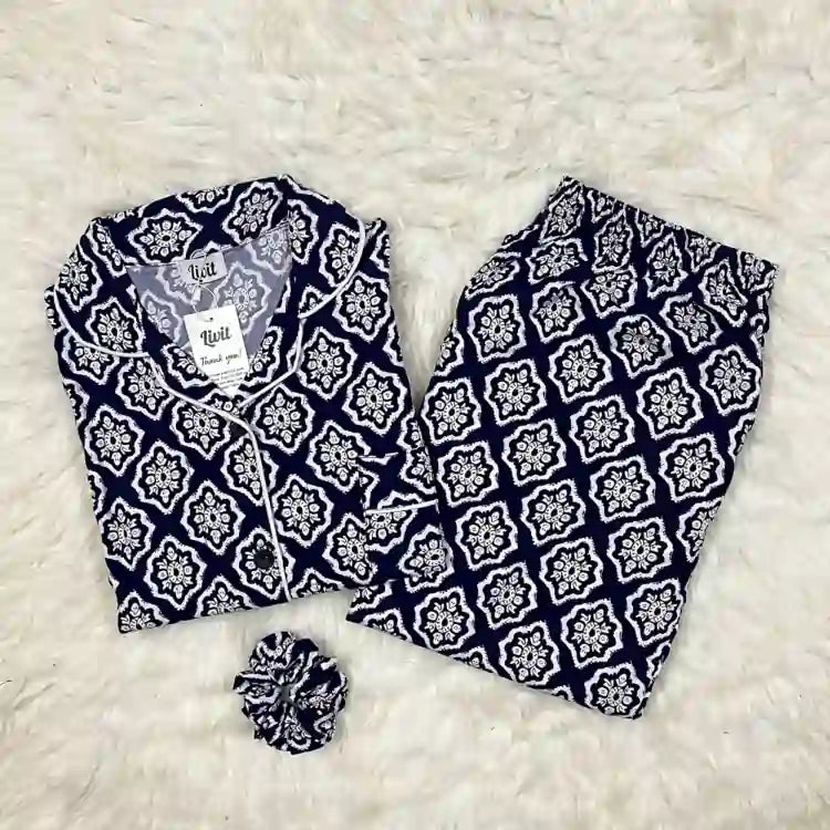 MINOR FAULT BLUE PRINTED PJ SET
