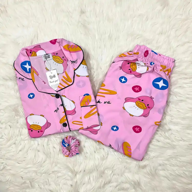 PINK PRINTED PJ SET
