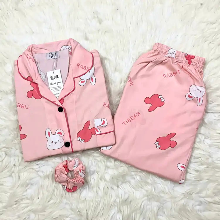 PINK PRINTED PJ SET