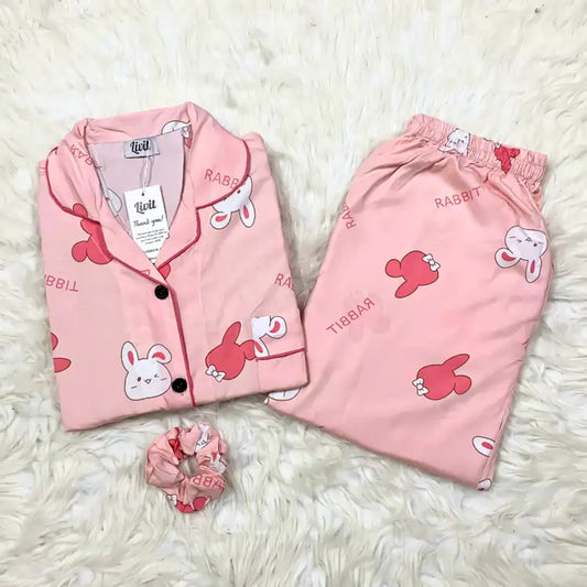 PINK PRINTED PJ SET