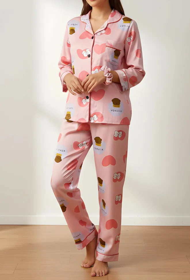 PINK PRINTED PJ SET