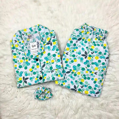 WHITE PRINTED PJ SET