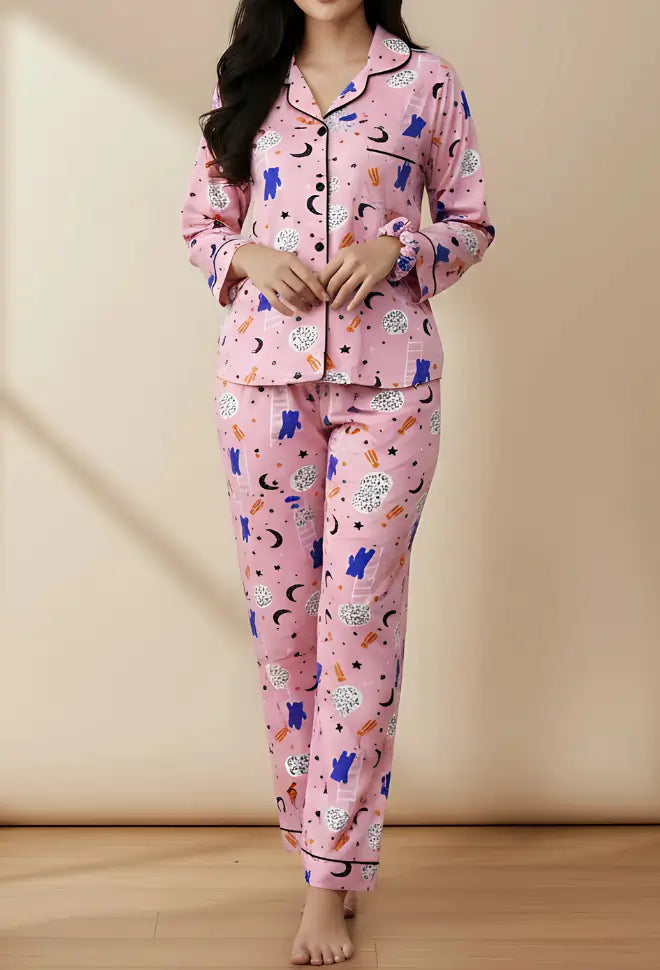 PINK PRINTED PJ SET