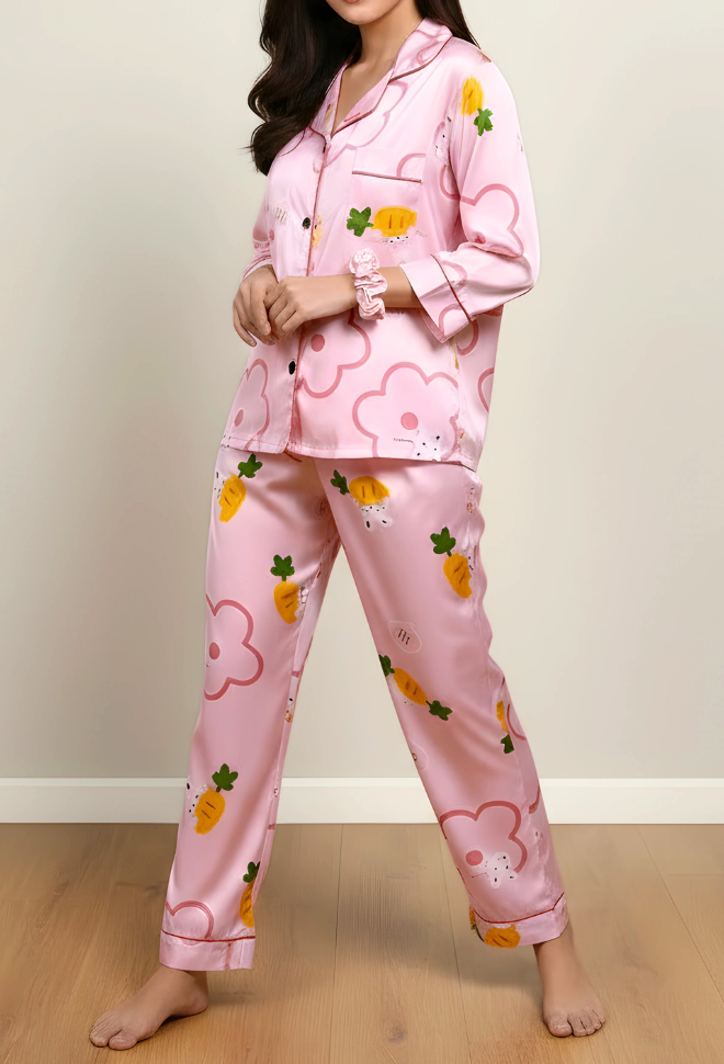 PINK PRINTED PJ SET