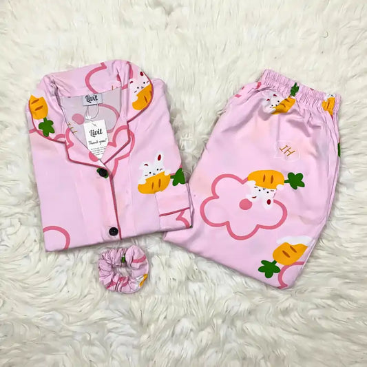 PINK PRINTED PJ SET