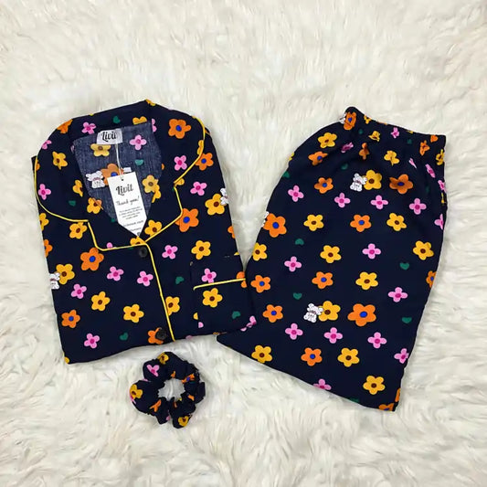BLUE PRINTED PJ SET