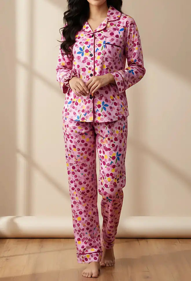 PINK PRINTED PJ SET