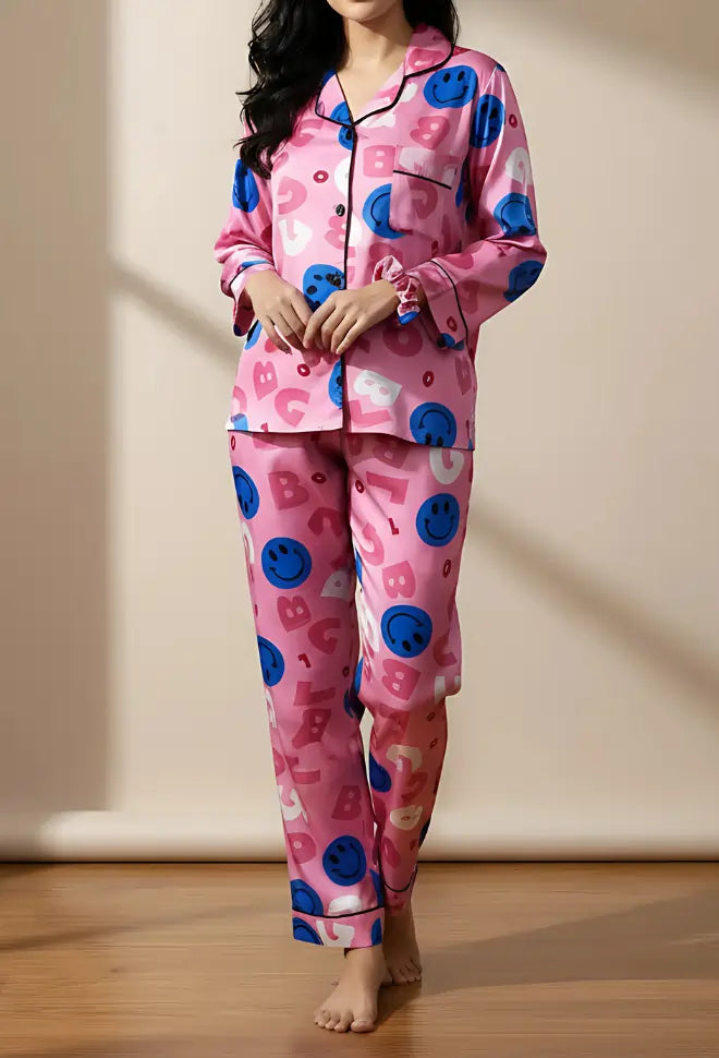 PINK PRINTED PJ SET