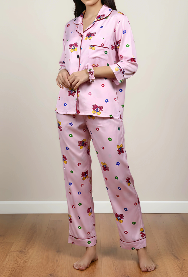 PINK PRINTED PJ SET