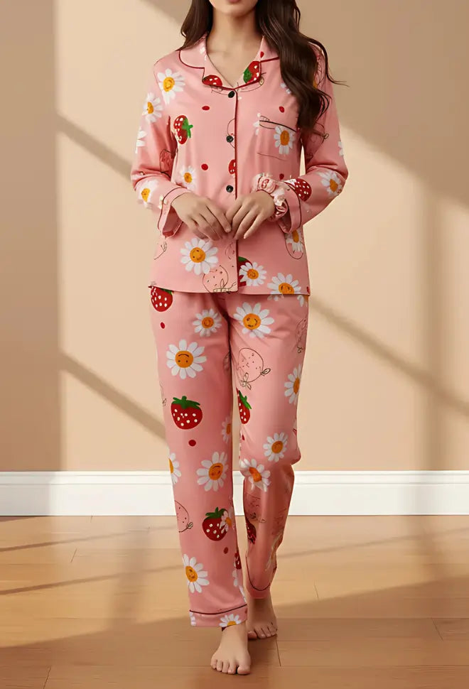 PINK PRINTED PJ SET
