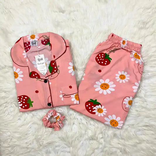 PINK PRINTED PJ SET