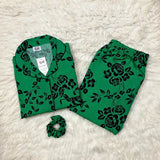 MINOR FAULT GREEN PRINTED PJ SET