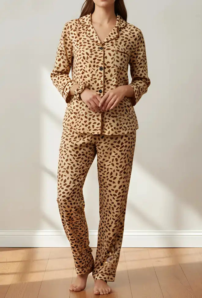 YELLOW PRINTED PJ SET