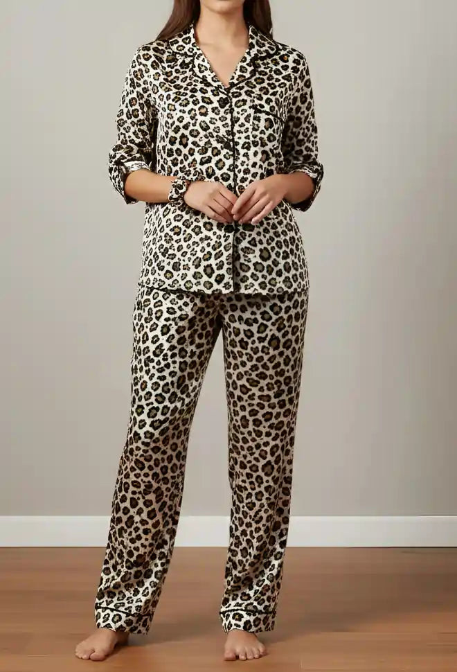 WHITE PRINTED PJ SET