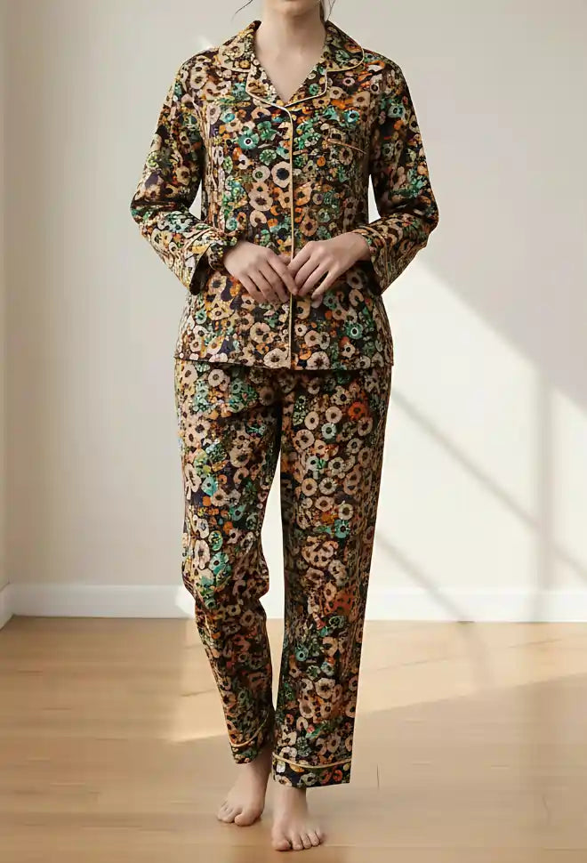 MULTICOLOR PRINTED PJ SET