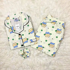 OFF WHITE PRINTED PJ SET