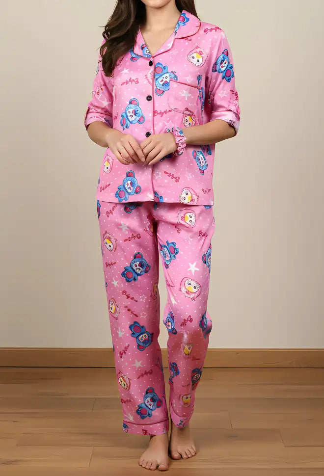 PINK PRINTED PJ SET
