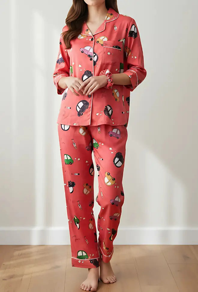 PINK PRINTED PJ SET