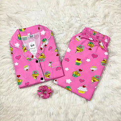 PINK PRINTED PJ SET