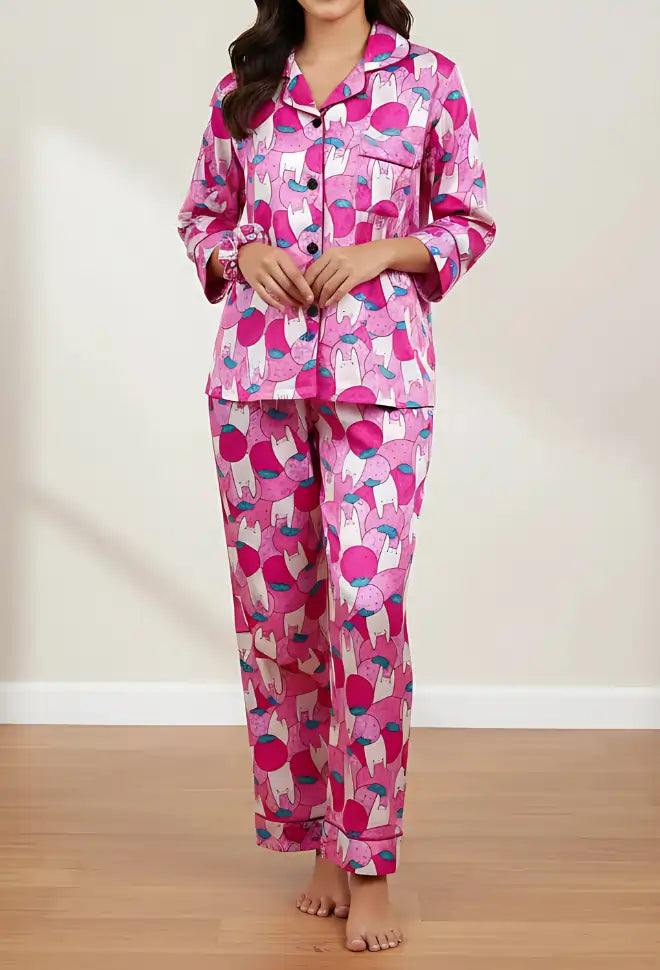 PINK PRINTED PJ SET