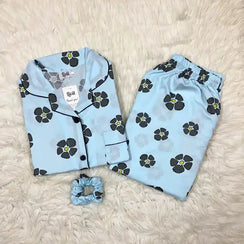 BLUE PRINTED PJ SET