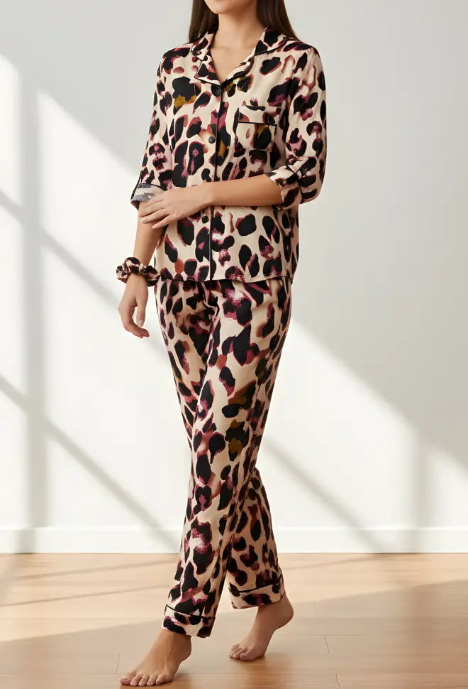 LEOPARD PRINTED PJ SET