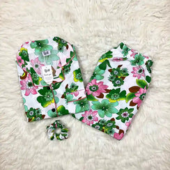 WHITE PRINTED PJ SET