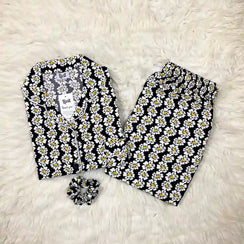 BLACK PRINTED PJ SET