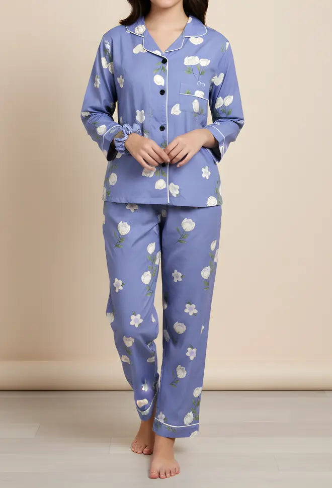 MINOR FAULT BLUE PRINTED PJ SET
