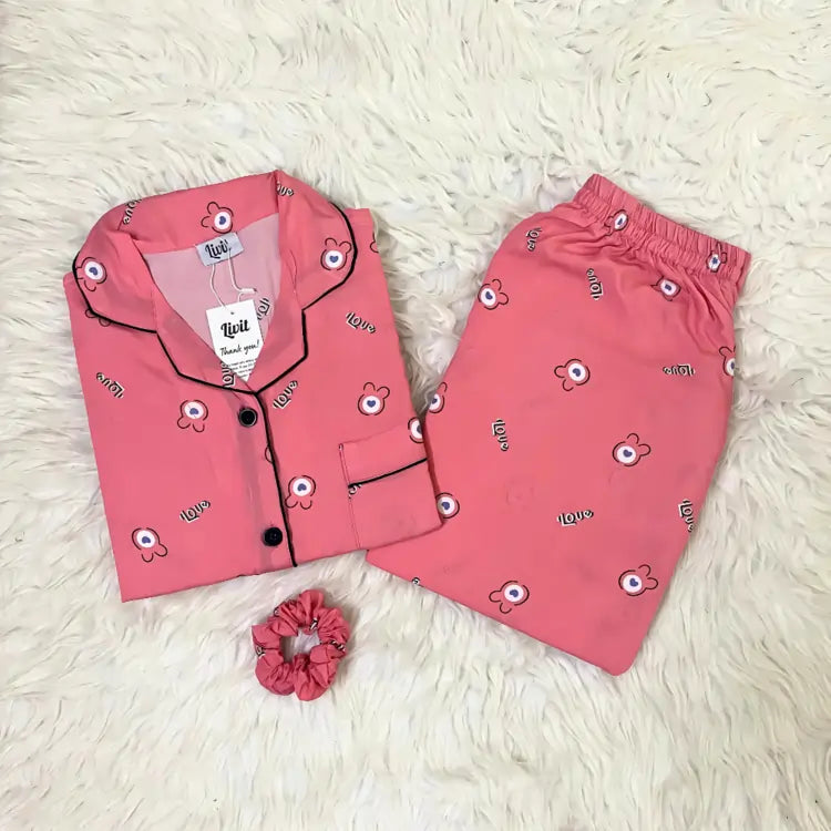 PINK PRINTED PJ SET