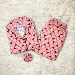 PINK PRINTED PJ SET