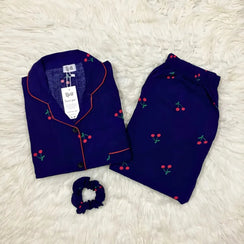 BLUE PRINTED PJ SET