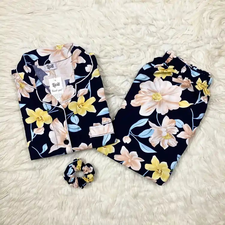 LIVIT™ Signature Collection PJ Set – Noir Garden