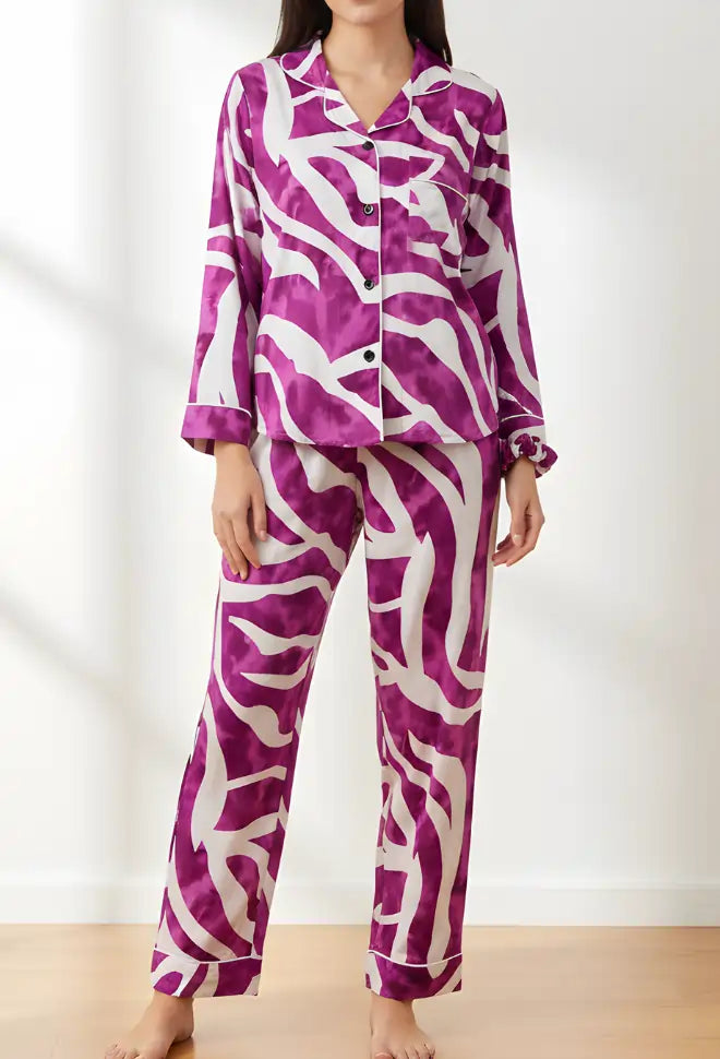 WHITE PRINTED PJ SET