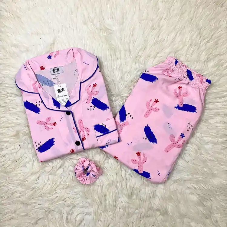 PINK PRINTED PJ SET