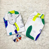 WHITE PRINTED PJ SET