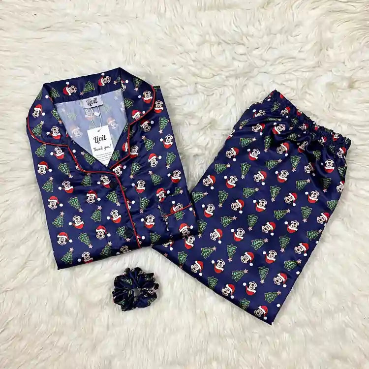 BLUE PRINTED PJ SET
