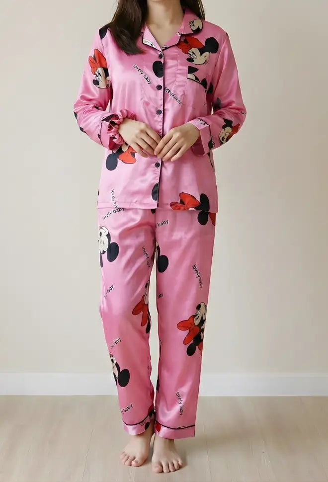PINK PRINTED PJ SET